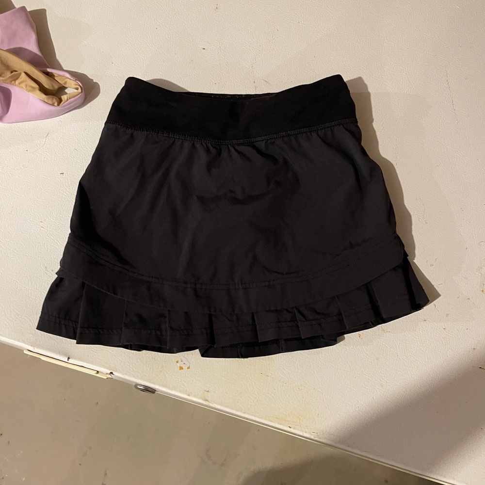 Ivivva Black Layered Pleated Mini Skirt